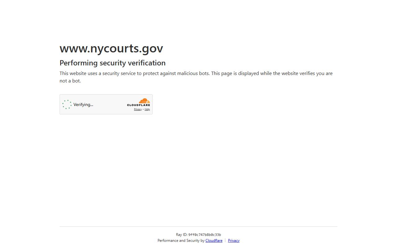 Nassau County District Court records parts and calendar rules page