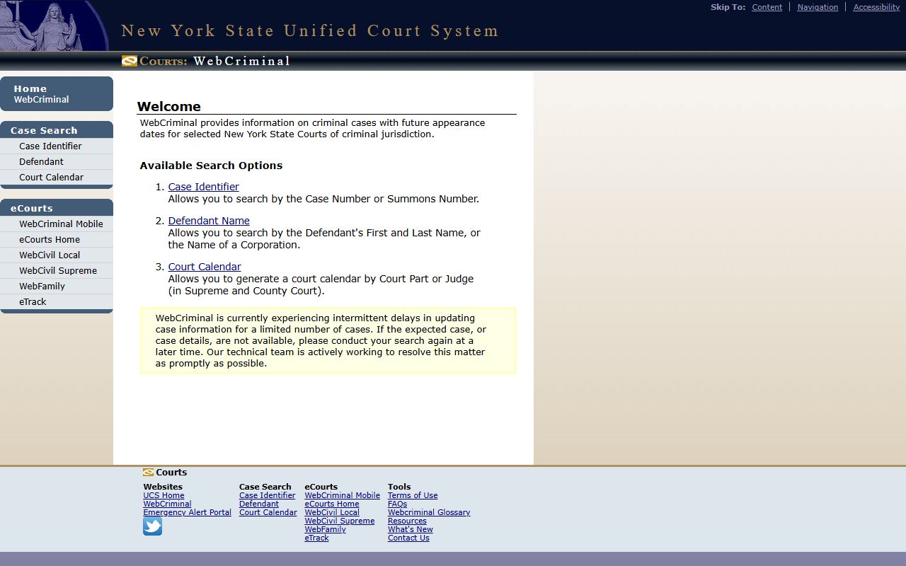 Nassau County arrest records and criminal case search on WebCriminal
